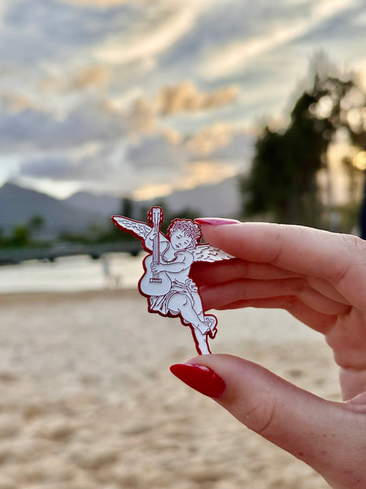 Hawaiian Cherub Enamel Pin
