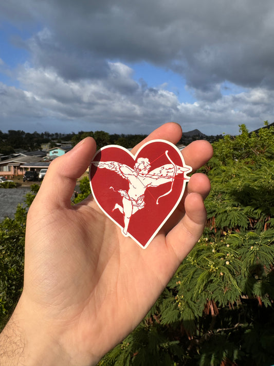 Cherub Angel Heart Sticker